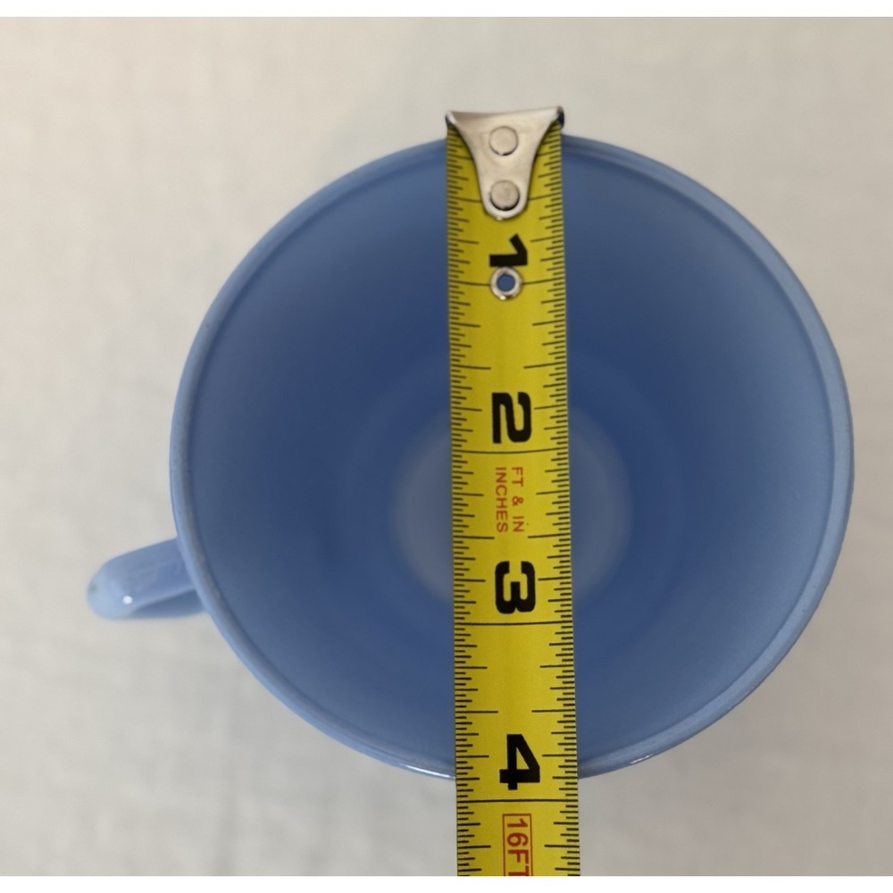 Hazel Atlas Moderntone‎ Blue Cup & Saucer - Picture 4 of 5